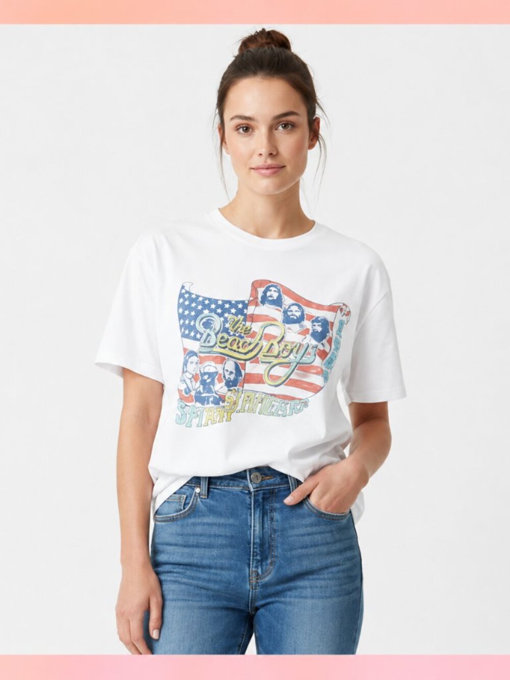 The Beach Boys Spirit of America Graphic T-Shirt White Size Large NWT
